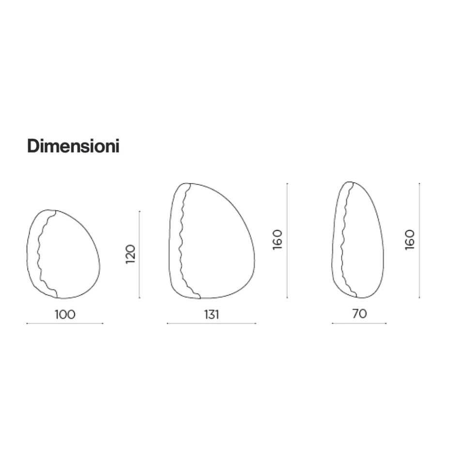 Formet spejl med marmoreret glasindsats Lavet i Italien - Amata Viadurini