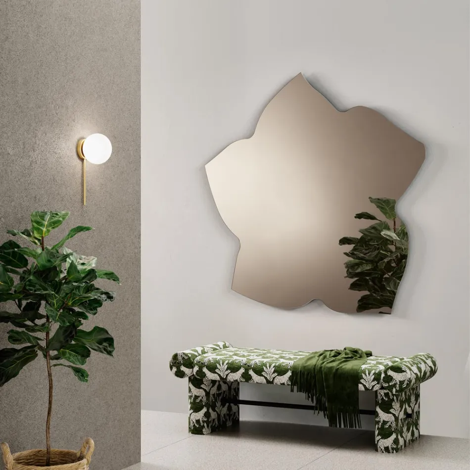 Bladformet spejl i to størrelser og farver fremstillet i Italien - Levian Viadurini