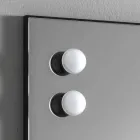 Vægspejl med 2 pærer og sort aluminiumsramme fremstillet i Italien - ramme Viadurini