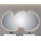 Spejl badeværelset væggen med LED-baggrundsbelysning Pirro Viadurini