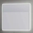 Væg spejl med matteret kanter, LED belysning, Tessa Viadurini