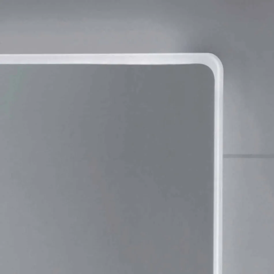 Væg spejl med matteret kanter, LED belysning, Tessa Viadurini