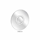 Rundt design vægspejl med gyldent metal med centerpiece - Merale Viadurini