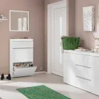 Firkantet vægspejl med hvid eller antracitramme - Emanuelito Viadurini