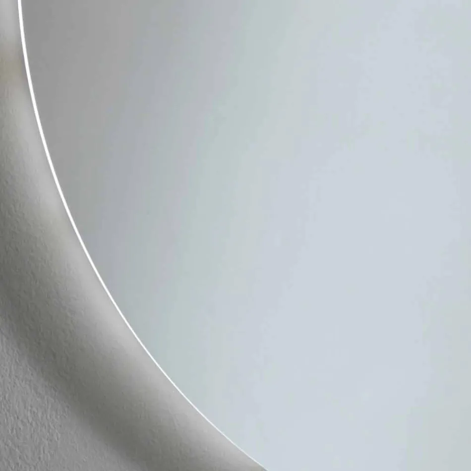 Rundt bagbelyst vægspejl med LED Made in Italy - Ronda Viadurini