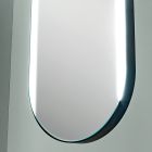 Hængende metalspejl med valgfrit lys lavet i Italien - Amadeus Viadurini