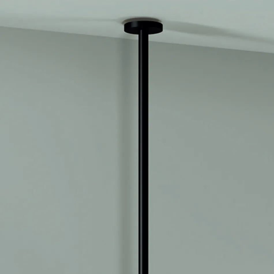 Hængende metalspejl med valgfrit lys lavet i Italien - Amadeus Viadurini