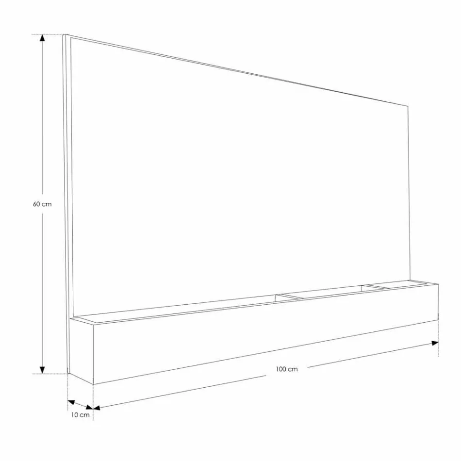 Vægbadeværelsesspejl i naturligt teak med opbevaringsrum - Palima Viadurini