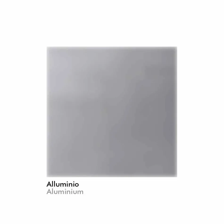 Badeværelsesspejl i imiteret aluminium med baggrundslys Made in Italy - Palau Viadurini