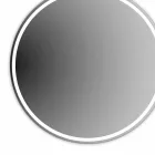 Rundt baggrundsbelyst spejl med sandblæsning Made in Italy - Ranio Viadurini