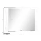 Soveværelses spejl eller vægindgang buet design 2 størrelser - Sabine Viadurini