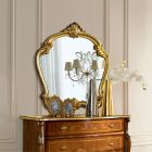 Klassisk formet spejl med guldbladsramme lavet i Italien - Madalina Viadurini