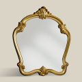 Klassisk formet spejl med bladguldramme lavet i Italien - Madalina