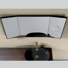 Spejl med 2 bevægelige sider og forstørrelsesspejl lavet i Italien - Nelson Viadurini