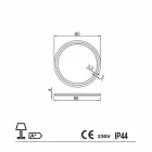 Spejl med rustfrit stål kanter, moderne design LED lyser Charly Viadurini