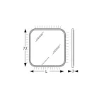 Spejl med trækant og baggrundsbelysning Made in Italy - Vincent Viadurini