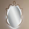 Spejl med metalramme og integrerede LED'er Made in Italy - Leonardo