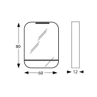 Spejl med metalramme og glashylde Fremstillet i Italien - Frida Viadurini
