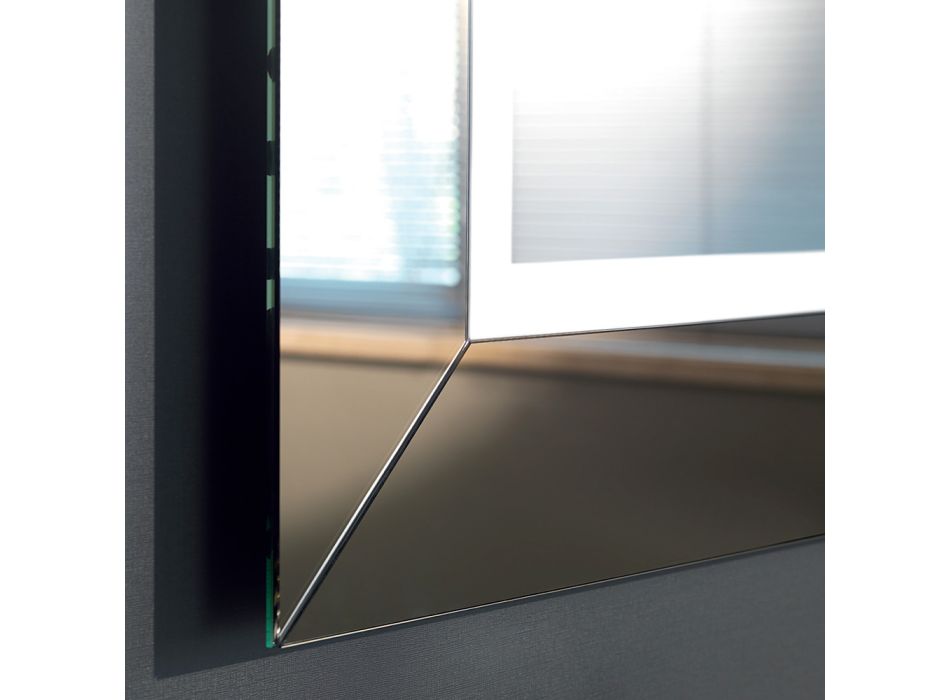 Spejl med farvet spejlramme og LED Made in Italy - Newton Viadurini