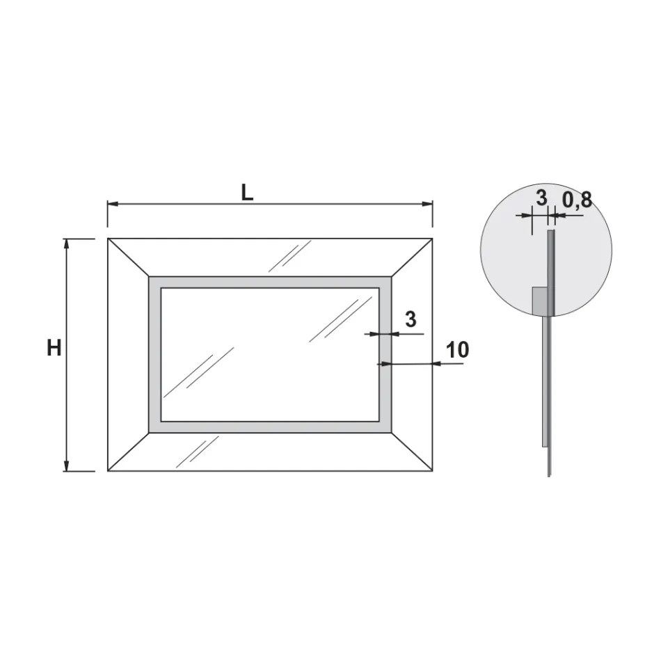 Spejl med farvet spejlramme og LED Made in Italy - Newton Viadurini