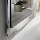 Spejl med formet ramme fås i 3 størrelser og 2 farver - Carolina Viadurini