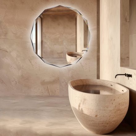 Diamantætset spejl med skrå kant - Excelsior Viadurini