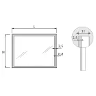 Spejl med integreret lys og krystalramme lavet i Italien - Isaac Viadurini