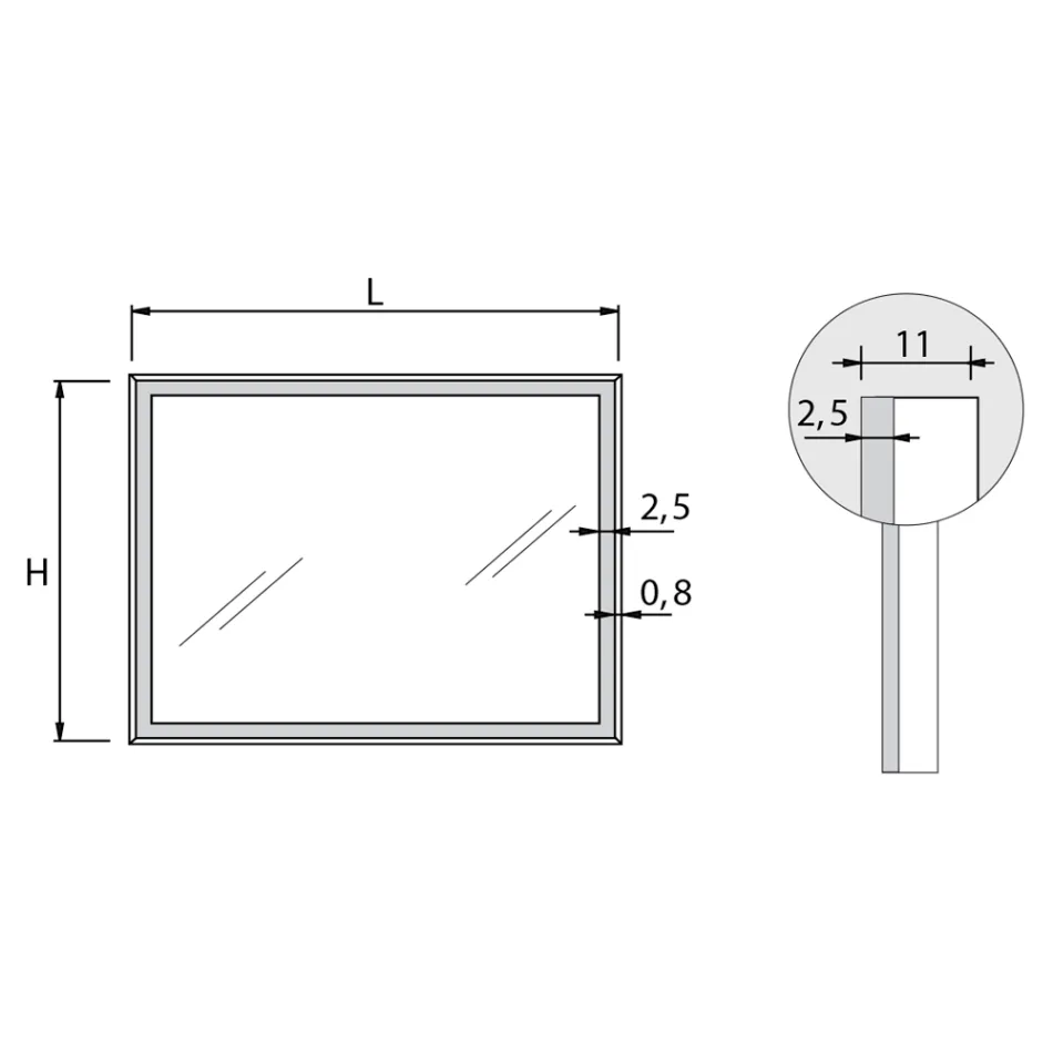 Spejl med integreret lys og krystalramme lavet i Italien - Isaac Viadurini
