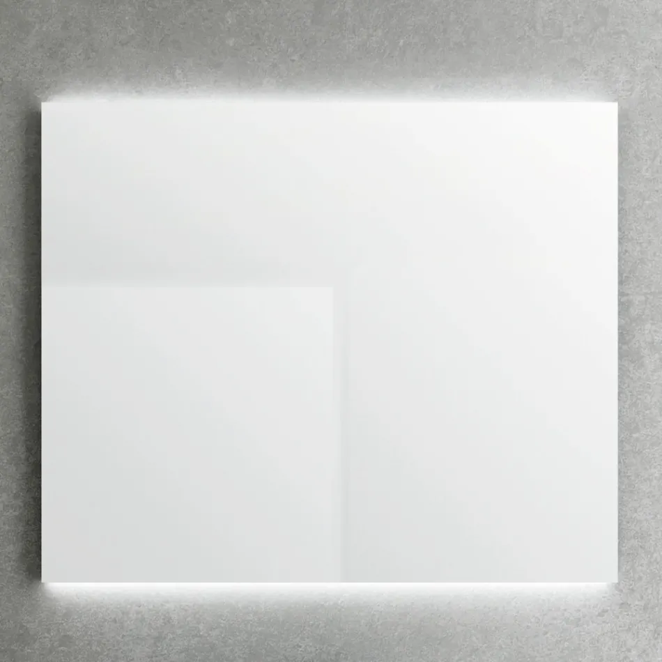 Spejl med baggrundsbelysning på vandrette sider Made in Italy - Sigmund Viadurini