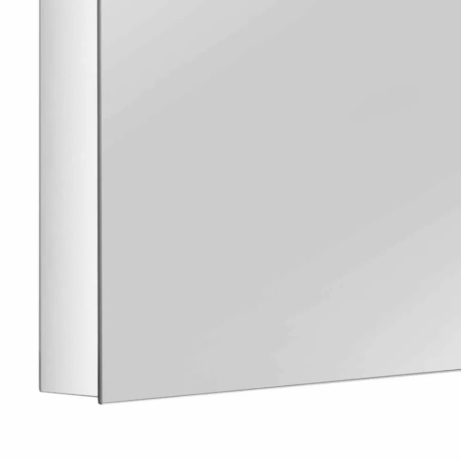 Spejlbeholder med 4 krystaldøre med 12 hylder og 4 LED-lys - Maxi Viadurini