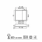Væg spejl 2 moderne container døre, LED belysning, Adele Viadurini
