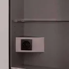 Væg spejl 2 moderne container døre, LED belysning, Adele Viadurini