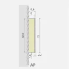 Væg spejl 2 moderne container døre, LED belysning, Adele Viadurini