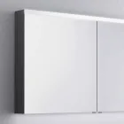 Spejlskab med LED bad med 2 døre, moderne design, Carol Viadurini