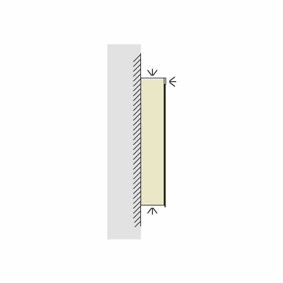Spejlskab med LED bad med 2 døre, moderne design, Carol Viadurini