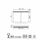 Spejlskab med LED bad med 2 døre, moderne design, Carol Viadurini