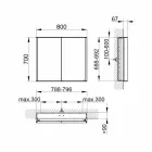 Moderne forsænket spejlskab i sølvlakeret aluminium - dæmon Viadurini