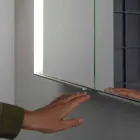 Vægspejl i aluminium med LED-belysning - dæmon Viadurini