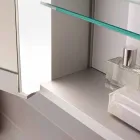 Vægspejl i aluminium med LED-belysning - dæmon Viadurini