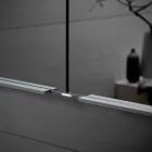 Vægspejl i aluminium med LED-belysning - dæmon Viadurini