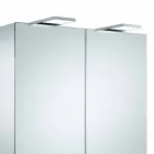 Moderne vægopbevaringsspejl med 2 døre og LED-belysning - skralde Viadurini