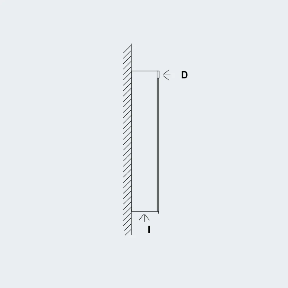 Spejlskab LED belysning med 3 døre, moderne design, Carol Viadurini