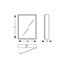 Træspejlbeholder med dobbelt spejl og lys Made in Italy - Darwin Viadurini