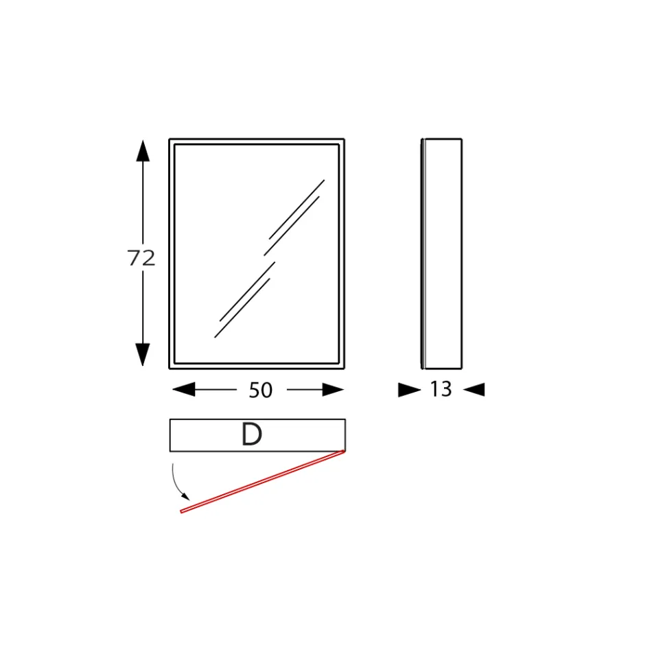 Træspejlbeholder med dobbelt spejl og lys Made in Italy - Darwin Viadurini