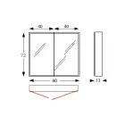 Træspejlbeholder med dobbelt spejl og lys Made in Italy - Darwin Viadurini