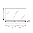 Træspejlbeholder med dobbelt spejl og lys Made in Italy - Darwin Viadurini