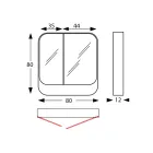 Metal spejlbeholder med 2 dobbelte spejldøre lavet i Italien - Galilei Viadurini