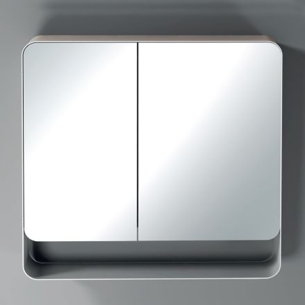 Metal spejlbeholder med 2 dobbelte spejldøre lavet i Italien - Galilei Viadurini