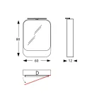 Metal spejlbeholder med dobbelt spejldør og lys Made in Italy - Jane Viadurini