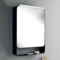 Metal spejlbeholder med dobbelt spejldør og lys Made in Italy - Jane